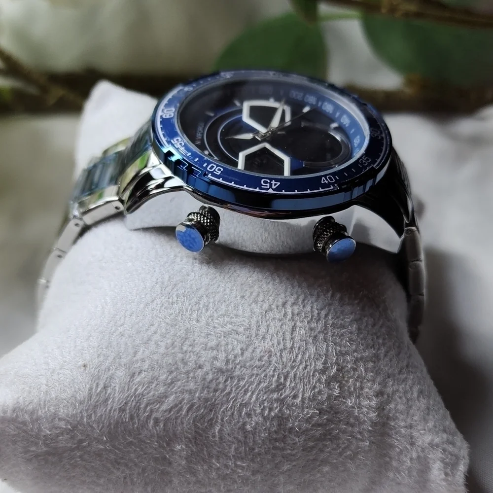 SIKVER n BLUE MEN'S MILITARY WATCH